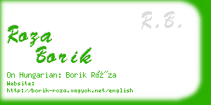 roza borik business card